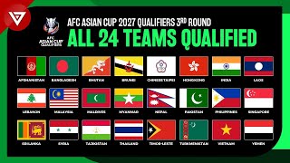 🟢 AFC Asian Cup 2027 Qualifiers 3rd Round All 24 Teams Qualified amp Nicknames [upl. by Wellesley]