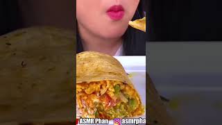 ASMR Phan eating burrito eattingsounds asmreating mukbangsounds eatingvideos food foodblogging [upl. by Venice]