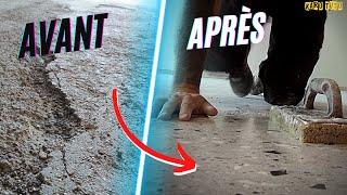 COMMENT REFAIRE UN SOL TOTALEMENT ragréagenatte et pose de Terrazzo [upl. by Relyuhcs]