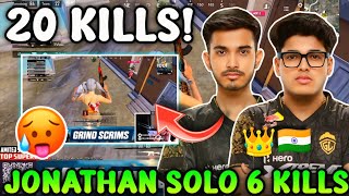 JONATHAN 1V3 😌 SOLO 6 KILLS 🥵 ADMINO SPRAY 😳 GODL 20 KILLS HIGHLIGHT 💛  GODL [upl. by Kachine]