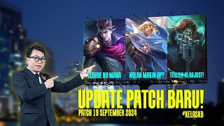 PATCH TERBARU MOBILE LEGENDS BANG BANG 19 SEPTEMBER 2024  kelaskb [upl. by Nosilla455]