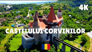 Romania  Castelului Corvinilor  4K Ulta HD  Video cu Drona [upl. by Ellivro]