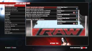 WWE 2K15 Sting Moveset [upl. by Euf]