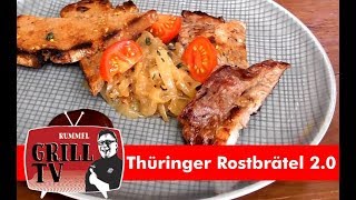 Thüringer Rostbrätel 20Nackensteak  Marinade Bier Senf  Rummel Grill TV UT deu eng [upl. by Wivina]