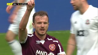 Andy Halliday scores from distance for Hearts against Cove Rangers in Premier Sports Cup [upl. by Otrebide]