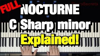 Chopin Nocturne C Sharp minor No 20 Piano Tutorial  How to Play Piano Lesson [upl. by Guidotti224]