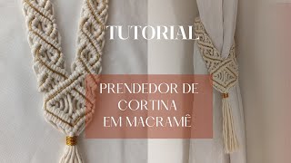 Como Fazer PRENDEDOR DE CORTINA EM MACRAMÊ DIY MACRAMÊ PRENDEDOR DE CORTINA [upl. by Desdemona]