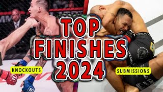 Top Finishes 2024 Knockouts amp Submissions  1 [upl. by Hamlani]