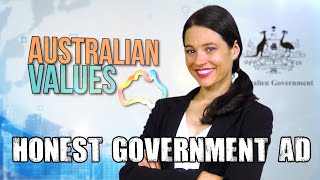 Honest Government Ad  Australien Values [upl. by Ainoet620]