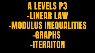 A LEVELS P3LINEAR LAWMODULUS INEQUALITIESGRAPHS [upl. by Niamrahc]