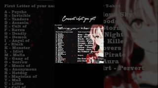 Your Killer name trending anime kpop booktok name new [upl. by Stander]