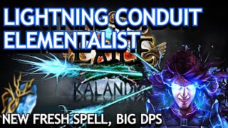 Huge NEW SPELL League Starter in 319  Lightning Conduit Elementalist PoE 319 [upl. by Jankey531]