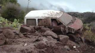 Desastre en Tasarte afectado por las lluvias  canarias [upl. by Imeaj]