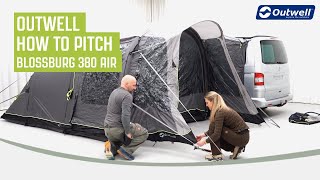 How to Pitch Blossburg 380 Air  Outwell 2023 [upl. by Moreta]