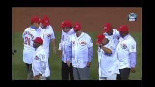 Cincinnati Reds Big Red Machine Reunion Great 8 Ceremony Sept 6 2013 FoxSports Download [upl. by Grindle]