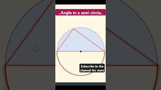 Angle in a semi circle circle maths geometry [upl. by Flo]