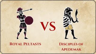 ROME II Total War  Royal Peltasts VS Disciples of Apedemak [upl. by Lundgren]