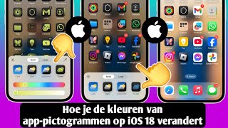 Hoe je de kleuren van apppictogrammen op de iPhone verandert  iOS 18 [upl. by Snapp]