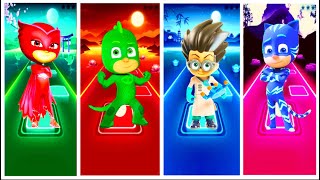 Team Pj Masks ll Owlette 🆚 Catboy 🆚 Romeo 🆚 Gekko 🎷 Tiles Hop EDM Rush [upl. by Remot]