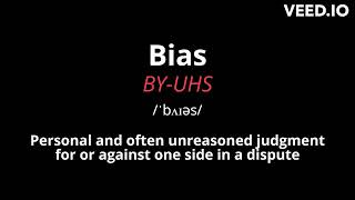 How to Pronounce Bias [upl. by Onimod]