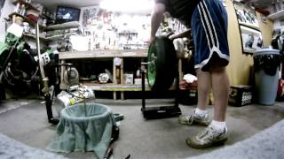 Changing and balancing a rear tire on a ZX6R while drinking a Schlafly [upl. by Gnel]