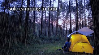 Solo Camping Relaxing in Rain ▪︎ My Warm amp Comfy Tent ▪︎ ASMR [upl. by Nilyarg]