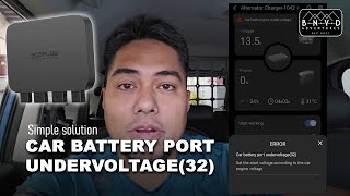 Car Battery Port Undervoltage  Ecoflow Alternator Charger  Banayad Adventures [upl. by Elysia334]