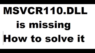 Wamp error MSVCR110DLL is missing  How to solve it [upl. by Ennaharas57]