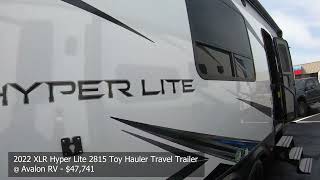 2022 XLR Hyper Lite 2815 Toy Hauler Travel Trailer Walk Through Stock 10243 [upl. by Elkin]