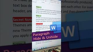 👀Hide Secret information in MSWord😎Hide amp Unhide Paragraph in Msword shorts ytshorts words [upl. by Bronwen935]