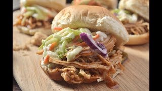 Pressure Cooker BBQ Pulled Chicken  BBQ Pulled Chicken Sliders [upl. by Thgiwd269]