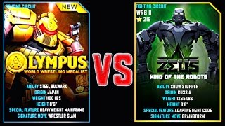 REAL STEEL WRB OLYMPUS VS ZEUS CHAMPION New Robots UPDATE Живая сталь [upl. by Anissa]