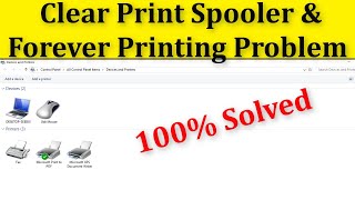 How To Clear Print Spooler And Fix Forever Printing Problem  Windows 1087 [upl. by Eenahc524]