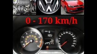 😈 VW Polo 10  75 PS 0170 kmh Acceleration  Beschleunigung  Test Sound Vmax Top Speed Autobahn [upl. by Wallach682]