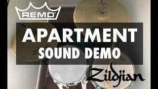 APARTMENT SOUND DEMO ZILDJIAN L80 LOW VOLUME CYMBALS  REMO SILENTSTROKE DRUMHEADS [upl. by Isnam706]