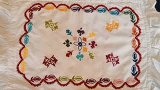 Qureshia Design Dupatta on Pillow coverKnitting Crochet pillow cover [upl. by Aihtenyc]