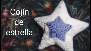 como hacer cojín de estrella a crochet ⭐TUTORIAL⭐ [upl. by Lillis]