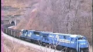 Great sounding Conrail GE stops for a fast crew change White Cottage PA 2011990 [upl. by Slemmer]