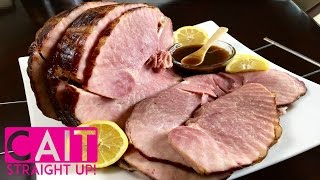 Ham Recipe With Dr Pepper Glaze  Cait Straight Up [upl. by Burnaby]