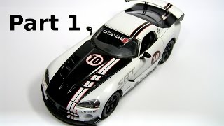 Revell 125 Dodge Viper SRT10 ACRX Step by Step  Part 1 [upl. by Schilling529]