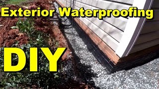 Exterior Waterproofing Complete How To for Do It Yourself Homeowners by Apple Drains [upl. by Rento437]