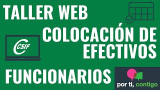 Taller Online Colocación de Efectivos  Funcionarios [upl. by Nujra]