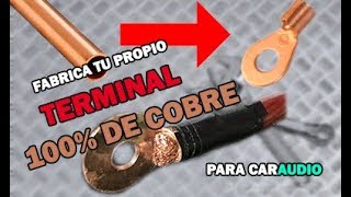 Fabricando Terminal para Cable de Potencia 100 Cobre [upl. by Cavil]