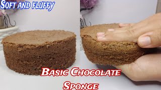 Chocolate Cake Recipe  Basic chocolate sponge cake  Chocolate sponge cake recipe for beginners [upl. by Joannes]