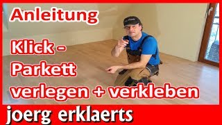 Parkett verlegen Fertigparkett verkleben auf Fußbodenheizung einfach und genial Tutorial Nr 234 [upl. by Andrei713]