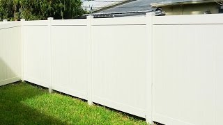 installing vinyl fence on concrete [upl. by Hilda]