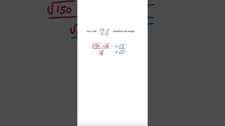 GCSE Maths Surds in under 60 seconds [upl. by Leoline249]