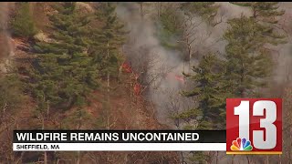 Wildfire remains uncontained in Berkshire County [upl. by Jacie]