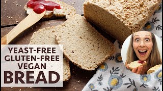 Easy YeastFree GlutenFree Vegan Bread Recipe [upl. by Lyrehc]