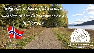 Bike ride to Lillehammer in lovely autumn weather Norway [upl. by Anirdua]